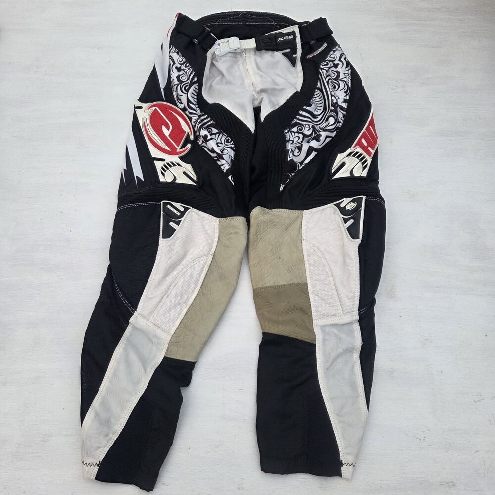 Answer Racing Moto Riding Pants Mens 32 Multi Mesh Lined Belted Waist Alpha LE